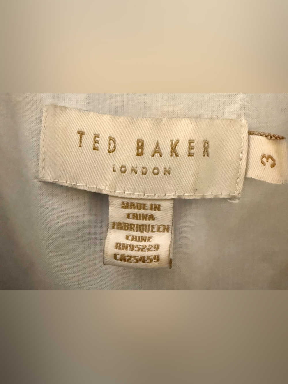 Ted Baker Beyonic Blue Gold Ruffle A-Line Dress, Size 8 - Picture 9 of 15